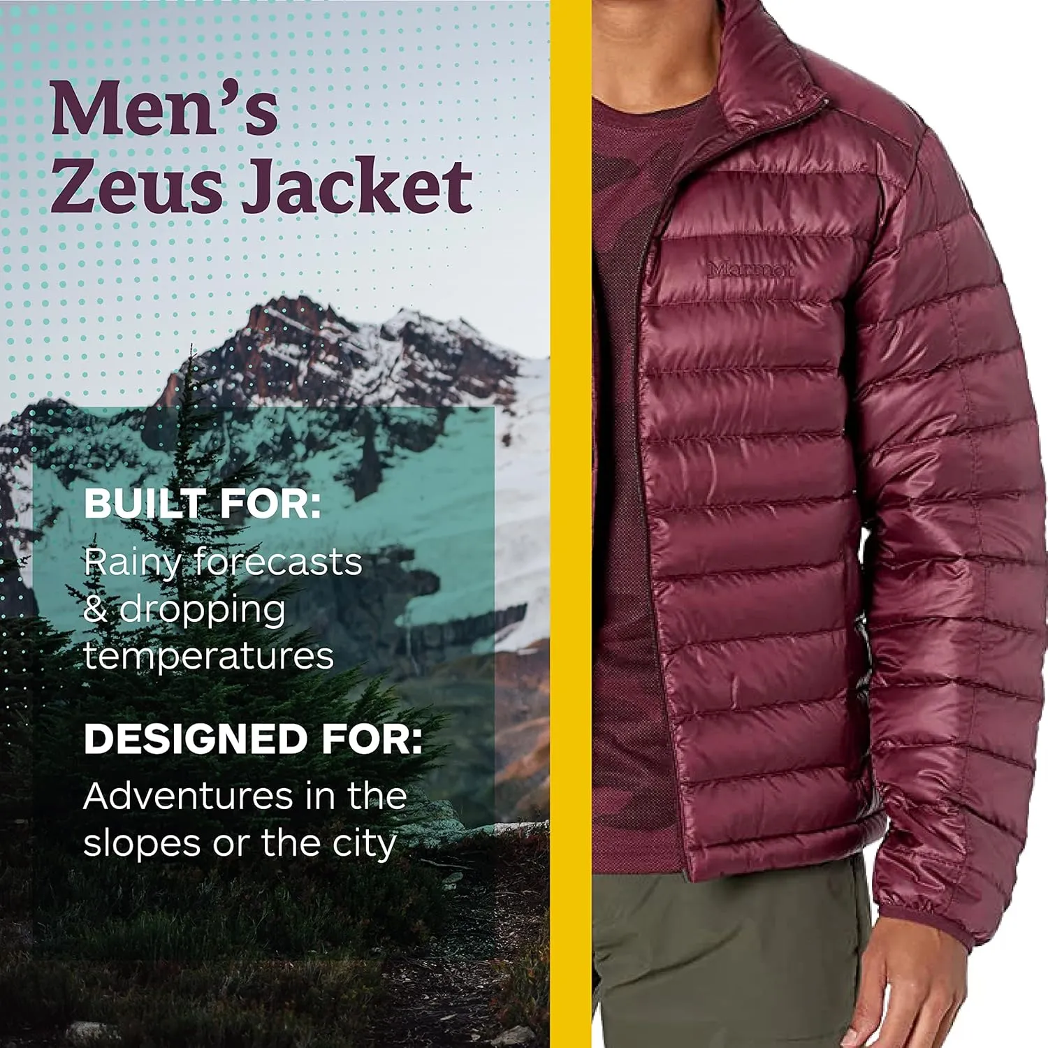 MARMOT Men's Zeus Jacket - 700-Fill Insulated, Water-Resistant, Lightweight Puffer