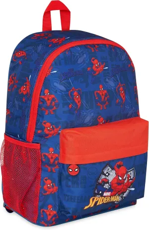 Marvel Backpack - Bags for Travel, Sports Rucksack Gifts (Blue/Red)