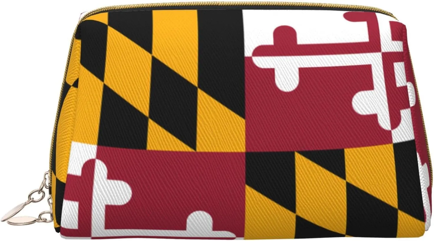 Maryland State Flagmakeup Bag Organizer,Toiletry Cosmetic Bag,Zipper Pouch Brushes Storage Case(Large)