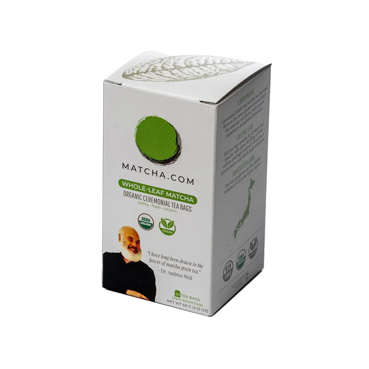 Matcha Kari Green Tea Powder Bags - Organic Superior Japanese Matcha Green Tea - Tencha Whole Leaf Bags - 20