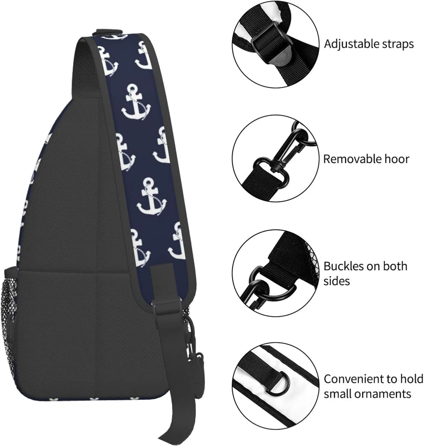 Math Mathematics Sling Bag Adjustable Crossbody Bag Casual Chest Bags Travel Shoulder Backpack For Women Men