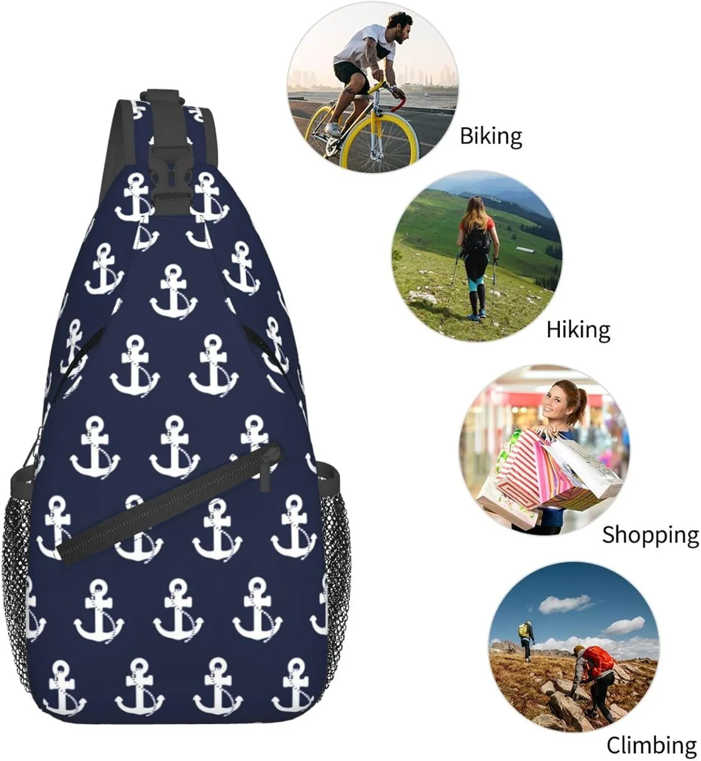 Math Mathematics Sling Bag Adjustable Crossbody Bag Casual Chest Bags Travel Shoulder Backpack For Women Men
