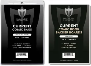Max Protection Ultra Clear Comic Book Bags and Boards (1000 Pack) - Archival Quality, Acid-Free, Crystal Clear Polypropylene Bag and Board Set for Current Size Comic Books and Collectibles