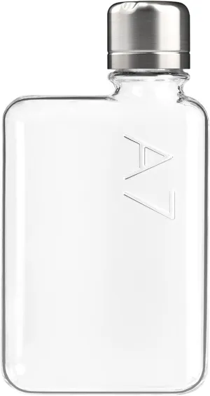 memobottle A7-6oz (180ml) - Compact Flat Bottle for Bags & Pockets | BPA Free Tritan | Modern & Minimalist | For Gym, Work & Travel