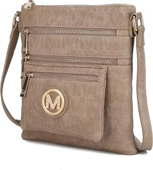 Mia K Women's Crossbody Handbag, PU Leather Adjustable Strap, Side Crossover Bag, Shoulder Bag