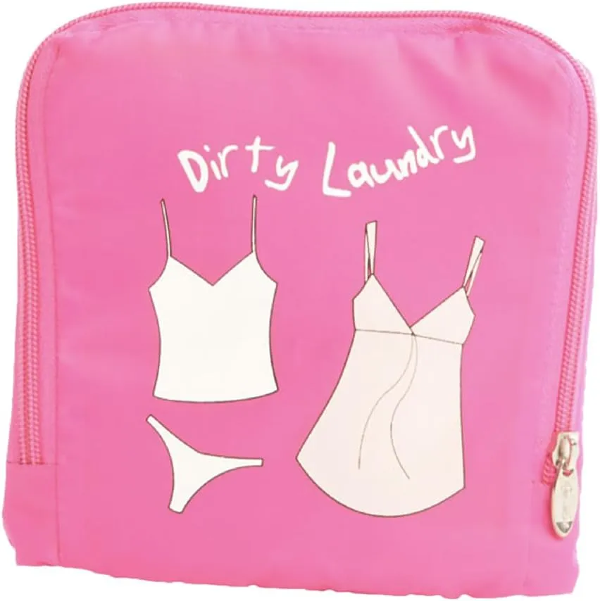 Miamica Soft Travel Laundry Bag with Zipper & Drawstring, 21” x 22” – Keep Your Dirty Clothes Separate & Organized