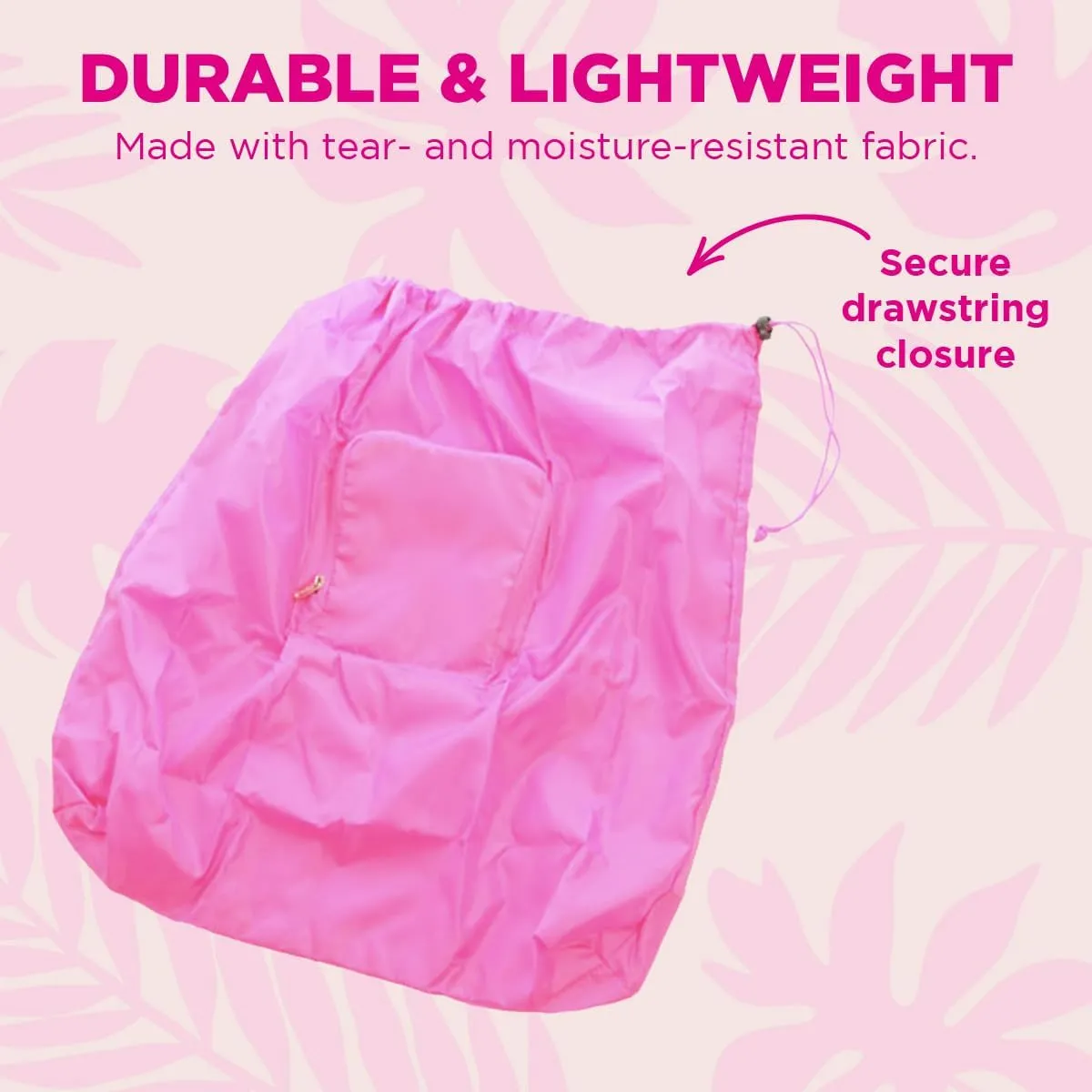 Miamica Soft Travel Laundry Bag with Zipper & Drawstring, 21” x 22” – Keep Your Dirty Clothes Separate & Organized