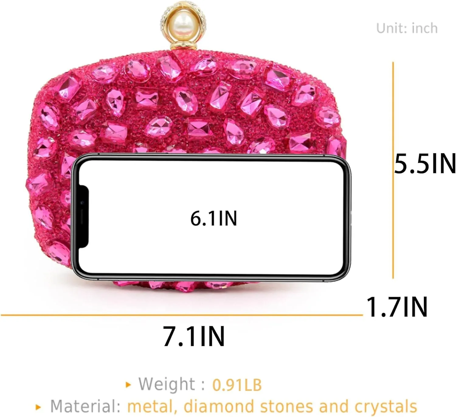 Milisente Clutch Purses For Women Crystal Clutches Evening Bags Gemstone Clutch Purse For Wedding Formal