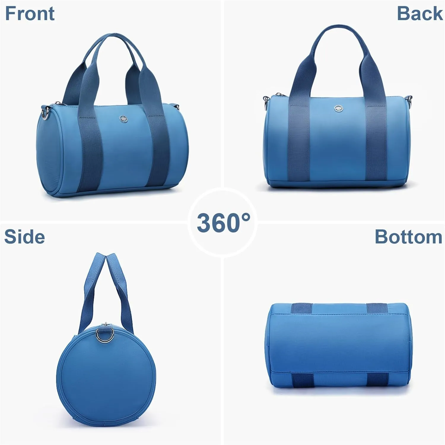 Mini Gym Bag Small Barrel Duffle Crossbody Bags Tote for Women Men Workout Bag Lightweight for Weekender Travel Sports Yoga Fitness Dance