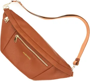 Modern Chic Sling Bags for Women - Presley Oversized Sling Bag, Vegan Leather Crossbody Bag with Strap & Multiple Pockets (Camel)