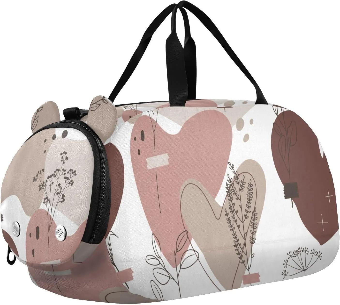 Modern Valentines Hearts Duffel Bags for Boys Small Gym Bags for Teens Dance Bag for Girls
