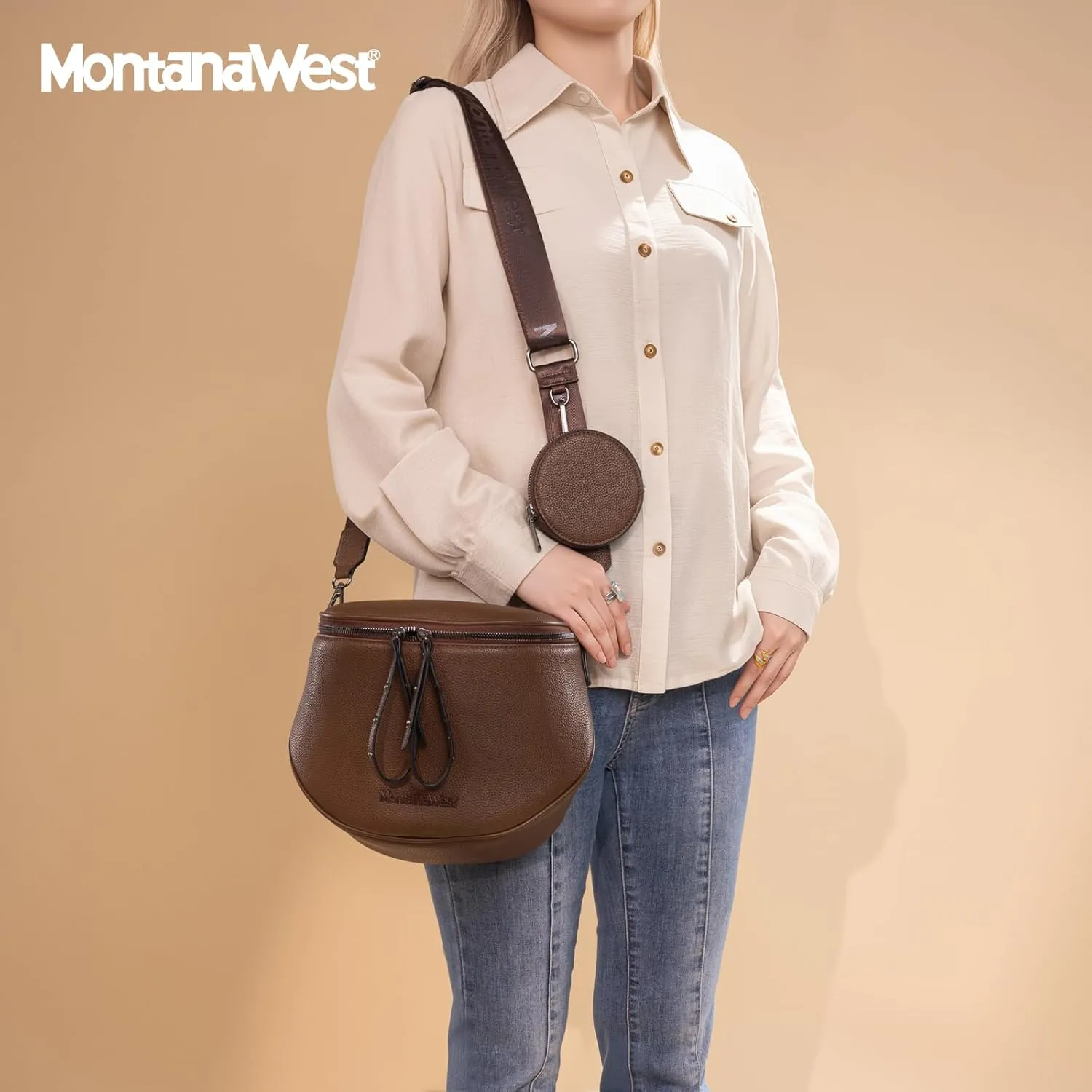 Montana West Crossbody Bags for Women Bum Bag Sling Purse with Adjustable Strap