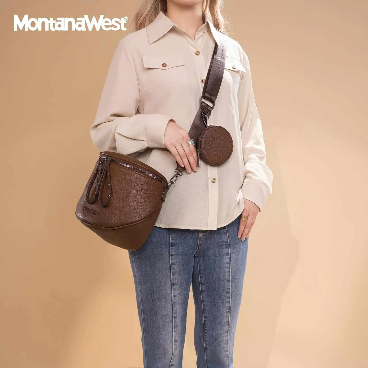 Montana West Crossbody Bags for Women Bum Bag Sling Purse with Adjustable Strap