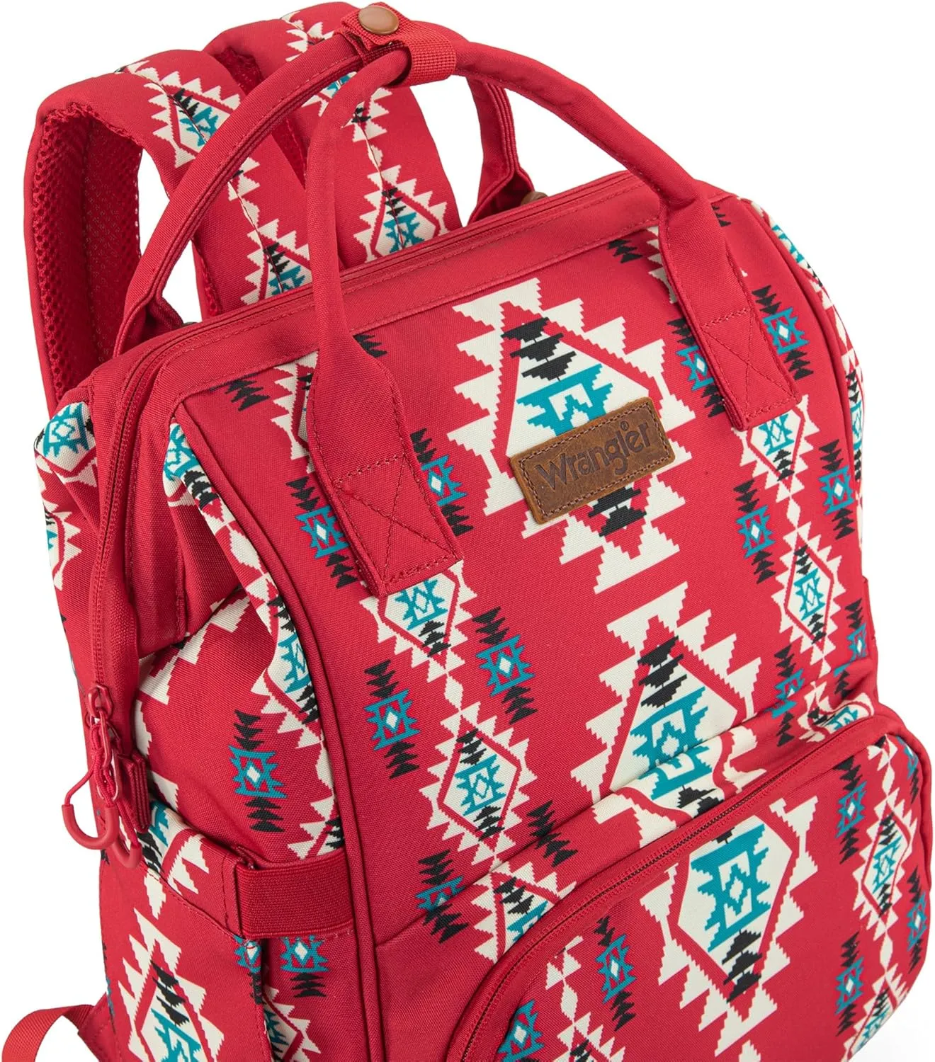 Montana West x Wrangler Diaper Bag Backpack Aztec Travel Backpack Purses Western Multi-Function Baby Bags for Mom with Waterproof Insulated Pockets