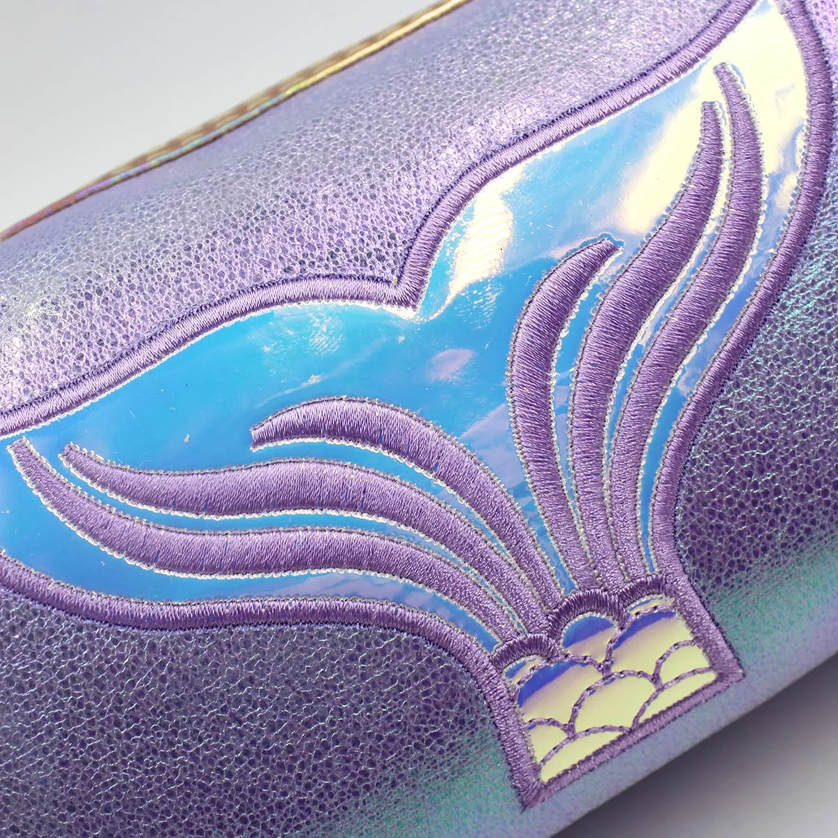 MOSSTYUS Holographic Cosmetic Bag Travel Toiletry Organizer Mermaid Storage Purse Small Make up bags for Girls