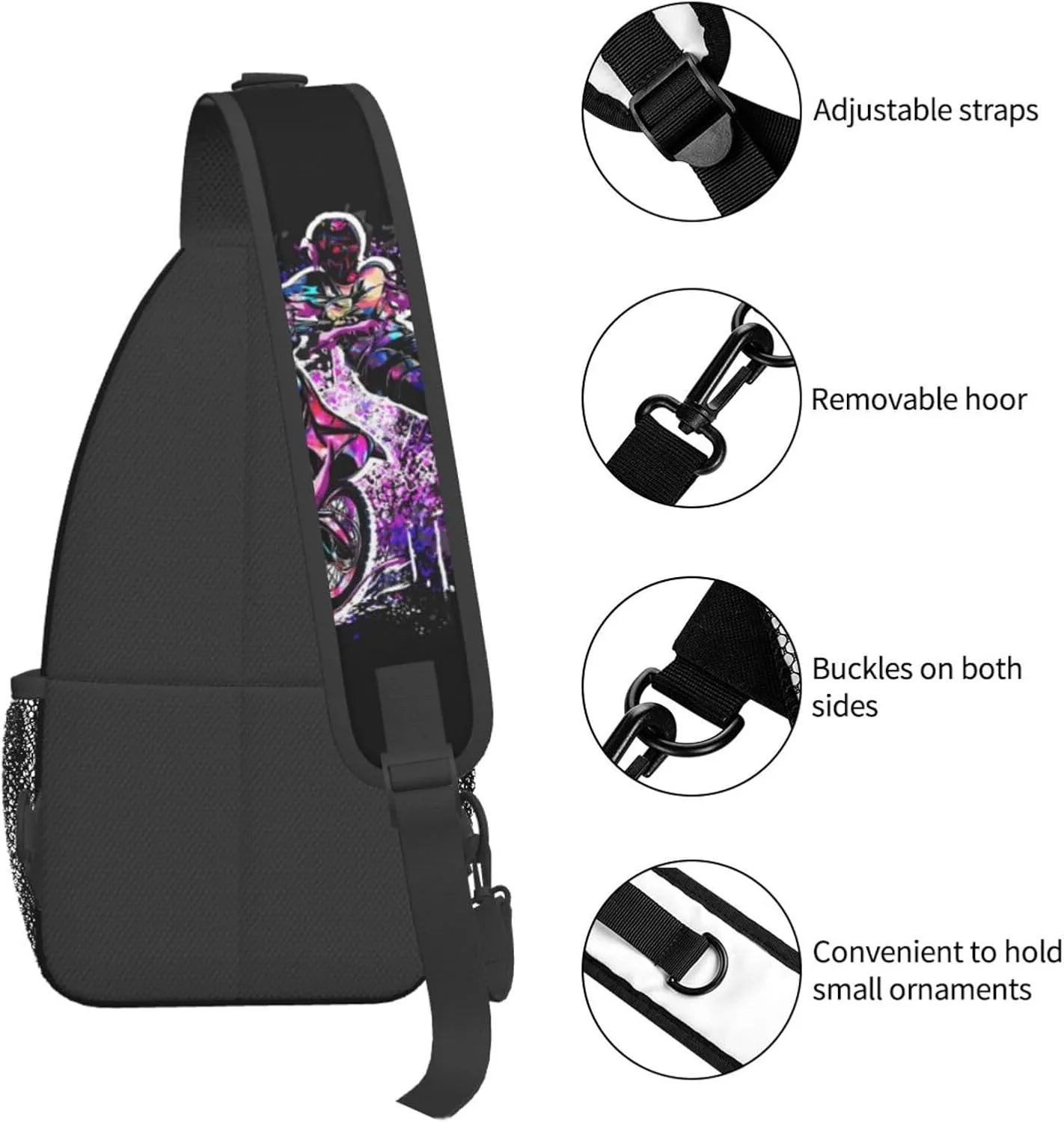 Motocross Dirt Bike Racing Flying Jump Sling Bag Adjustable Crossbody Bag Casual Chest Bags Travel Shoulder Backpack
