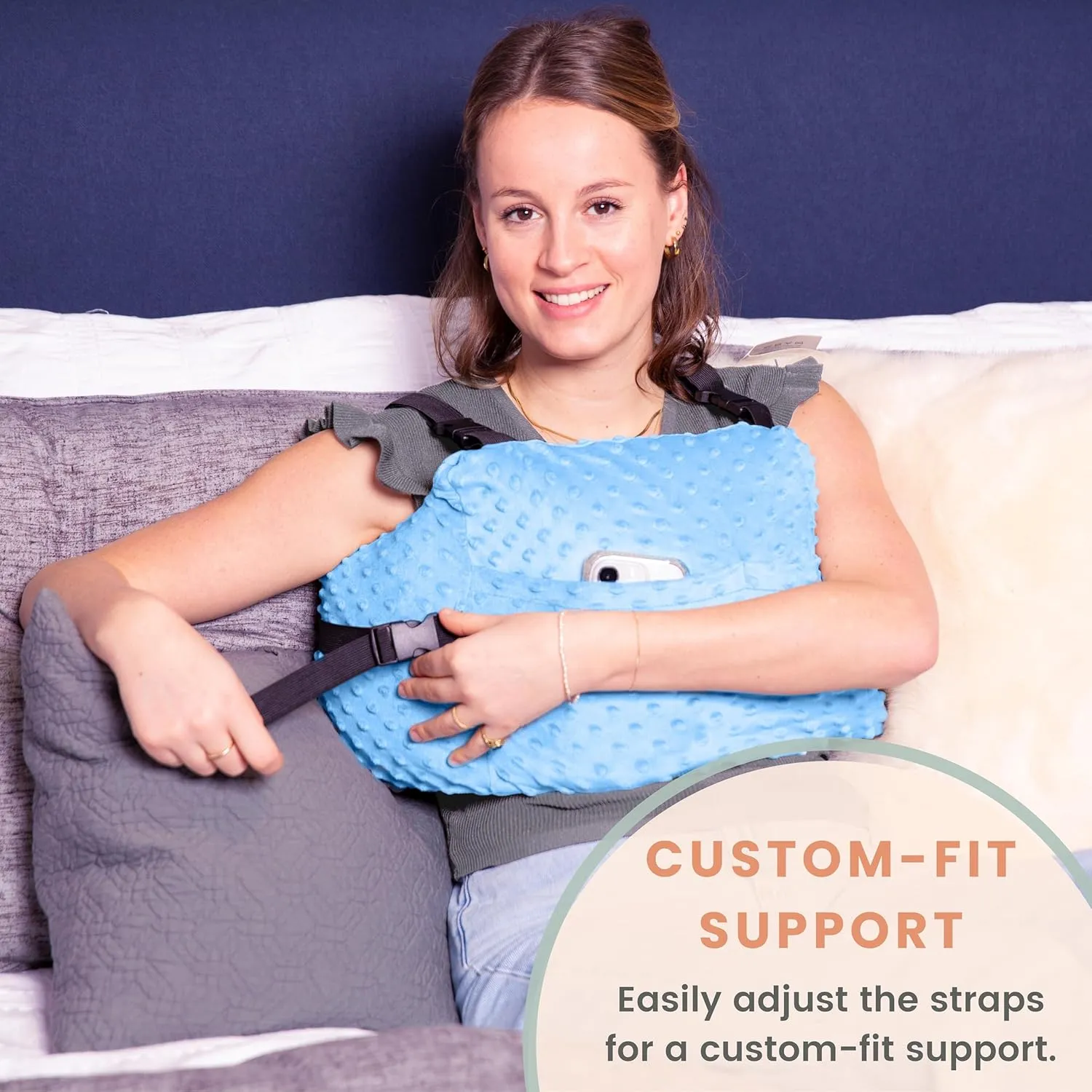 MOYOAMA Post Mastectomy Pillow - Mastectomy Pillows Post Op, Breast Pillow for Breast Surgery Recovery Supplies and Lumpectomy Recovery Supplies, After Mastectomy Must Haves, Breast Reduction Pillow