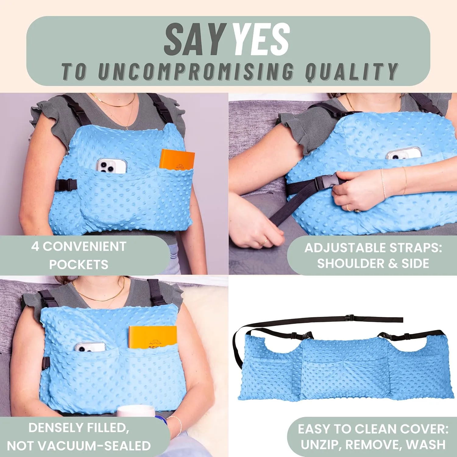 MOYOAMA Post Mastectomy Pillow - Mastectomy Pillows Post Op, Breast Pillow for Breast Surgery Recovery Supplies and Lumpectomy Recovery Supplies, After Mastectomy Must Haves, Breast Reduction Pillow