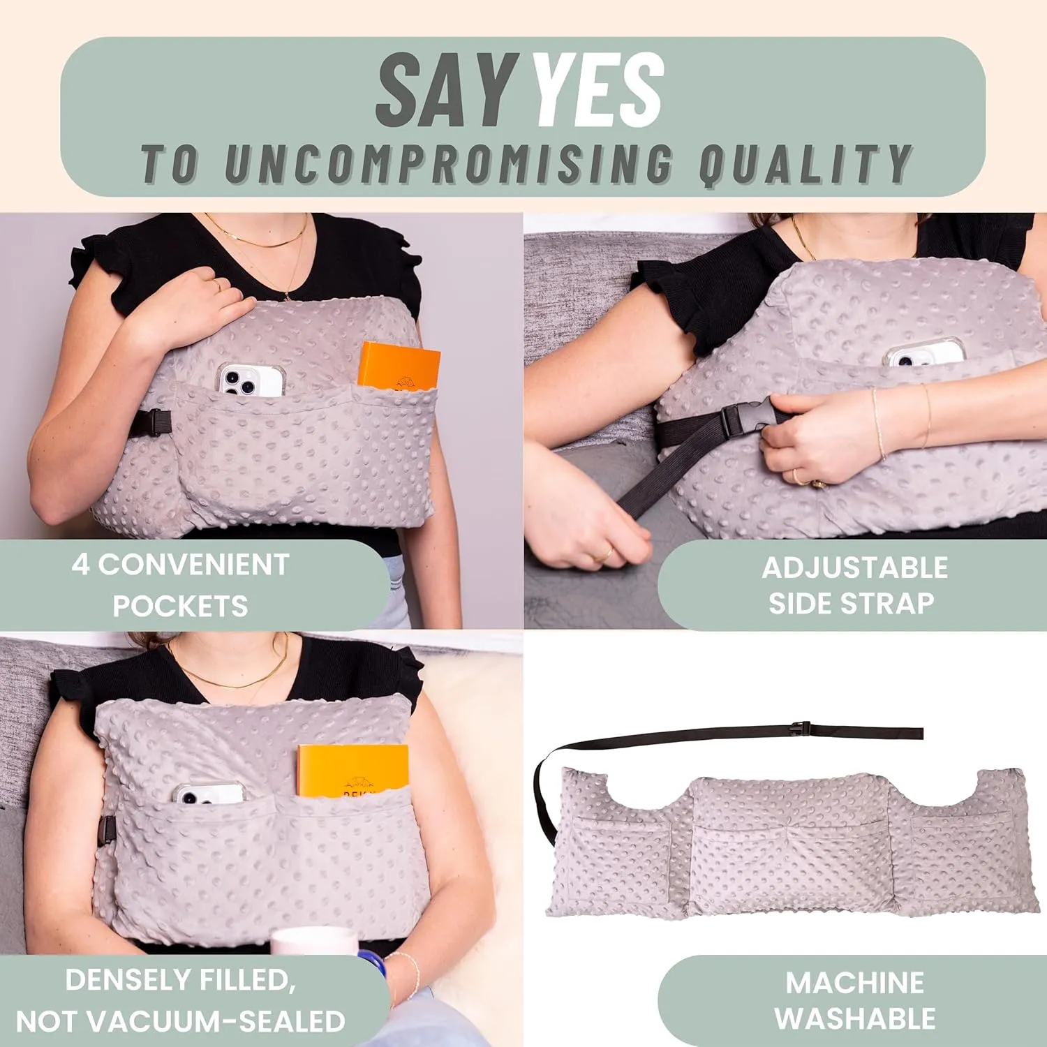 MOYOAMA Post Mastectomy Pillow - Post Surgery Pillow for Car, Breast Reduction & Augmentation Patients, Breast Pillow After Heart Surgery Pillow, Mastectomy Recovery Must Haves, Post Surgery Gift