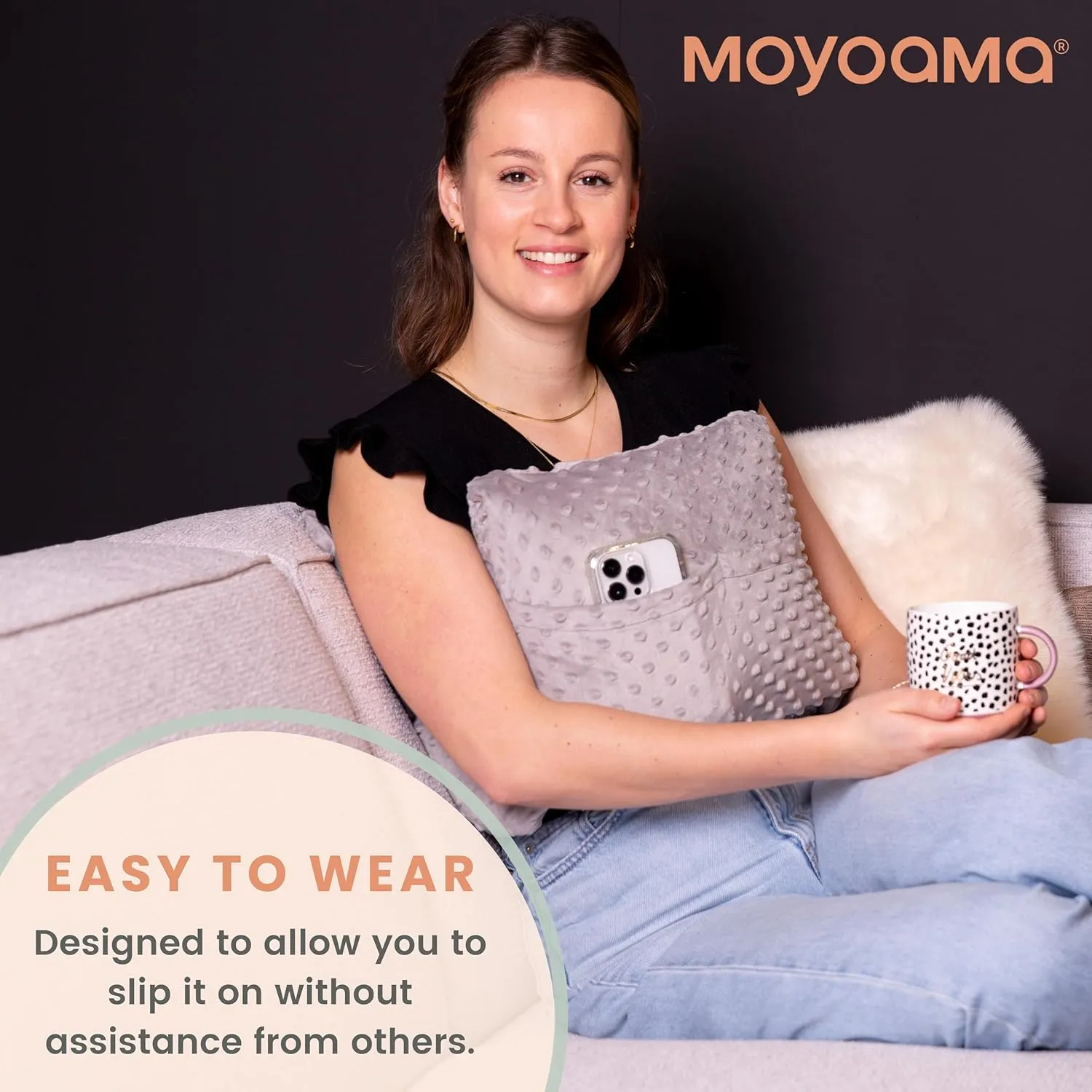 MOYOAMA Post Mastectomy Pillow - Post Surgery Pillow for Car, Breast Reduction & Augmentation Patients, Breast Pillow After Heart Surgery Pillow, Mastectomy Recovery Must Haves, Post Surgery Gift
