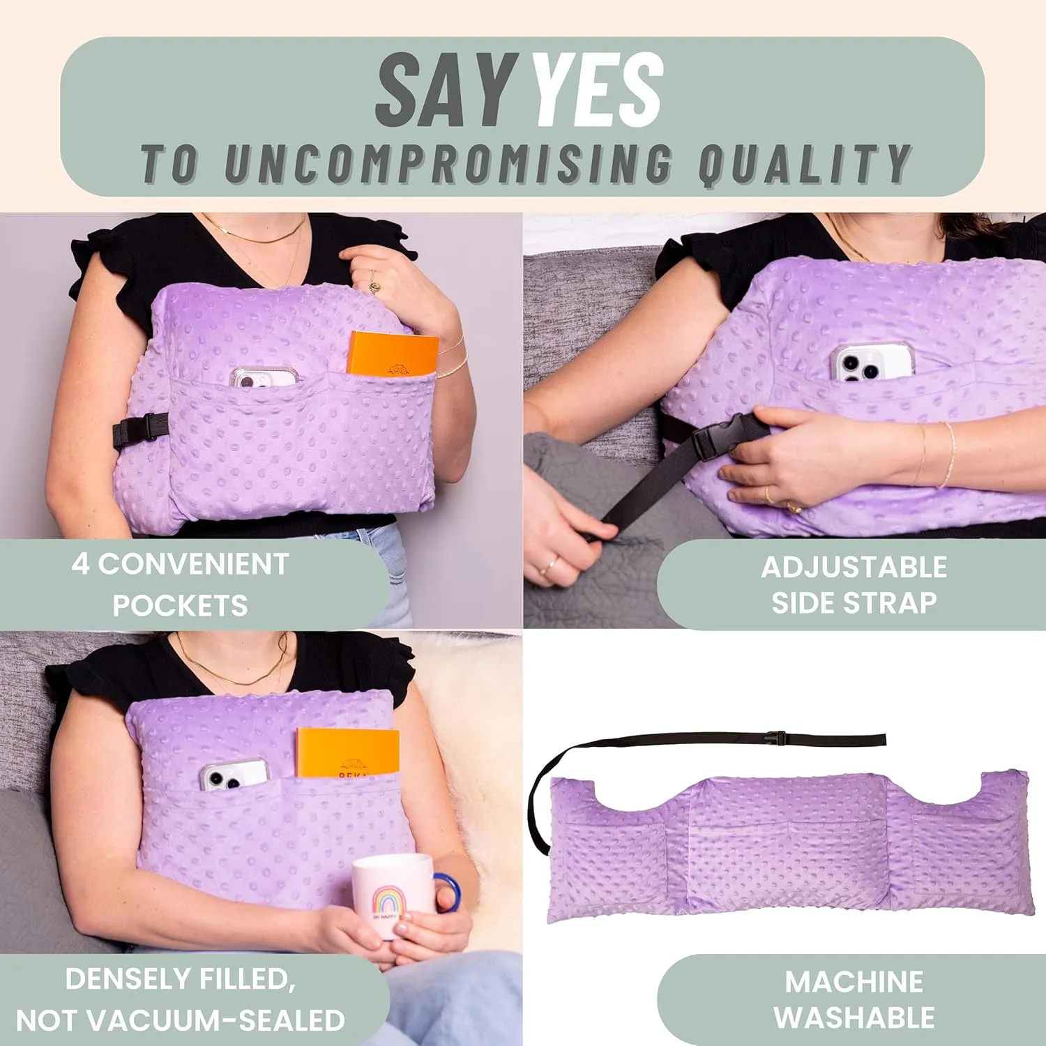 MOYOAMA Post Mastectomy Pillow - Post Surgery Pillow for Car, Breast Reduction & Augmentation Patients, Breast Pillow After Heart Surgery Pillow, Mastectomy Recovery Must Haves, Post Surgery Gift