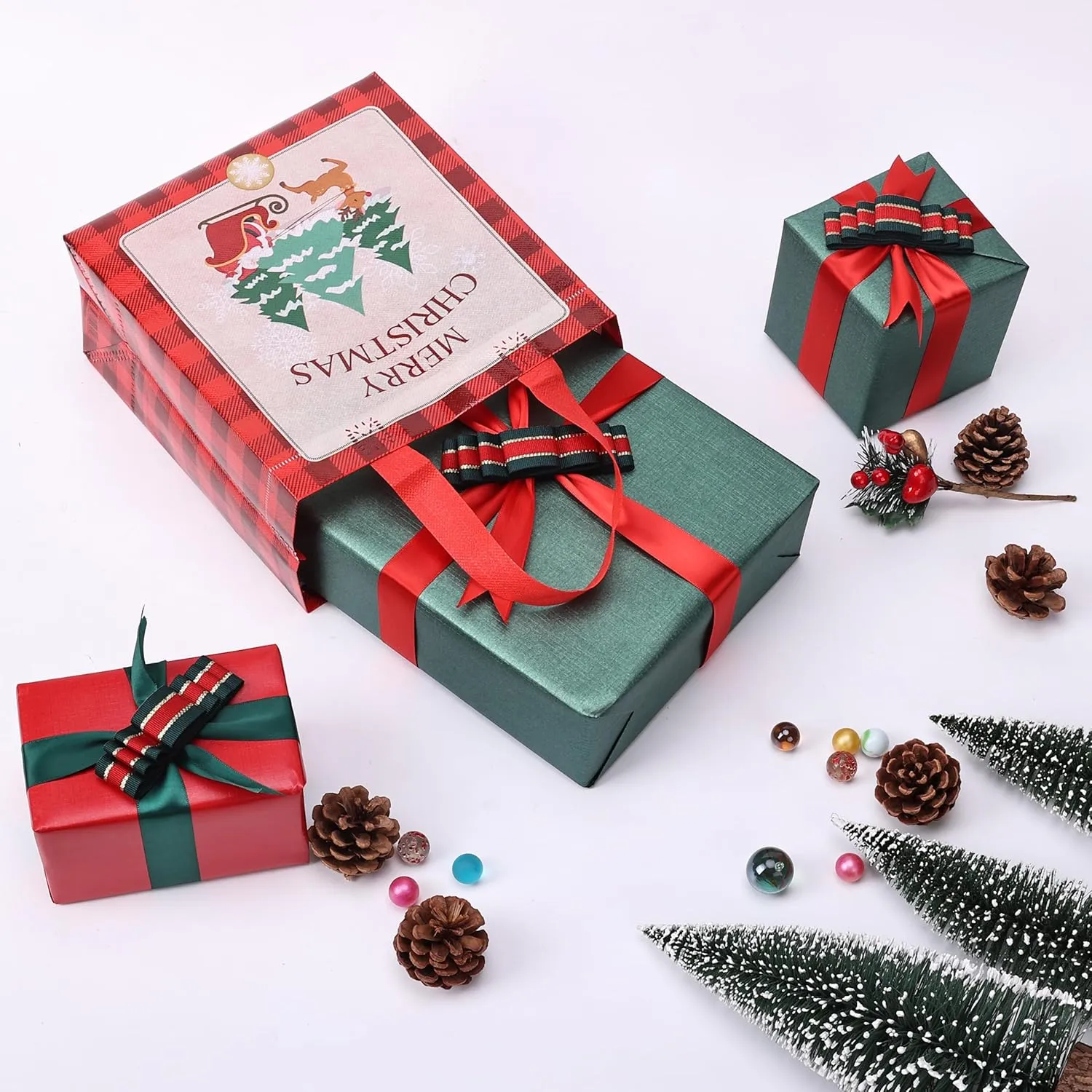 Mr. Pen- 12 Pcs Xmas Gift Totes, Reusable Christmas Bags for Holidays