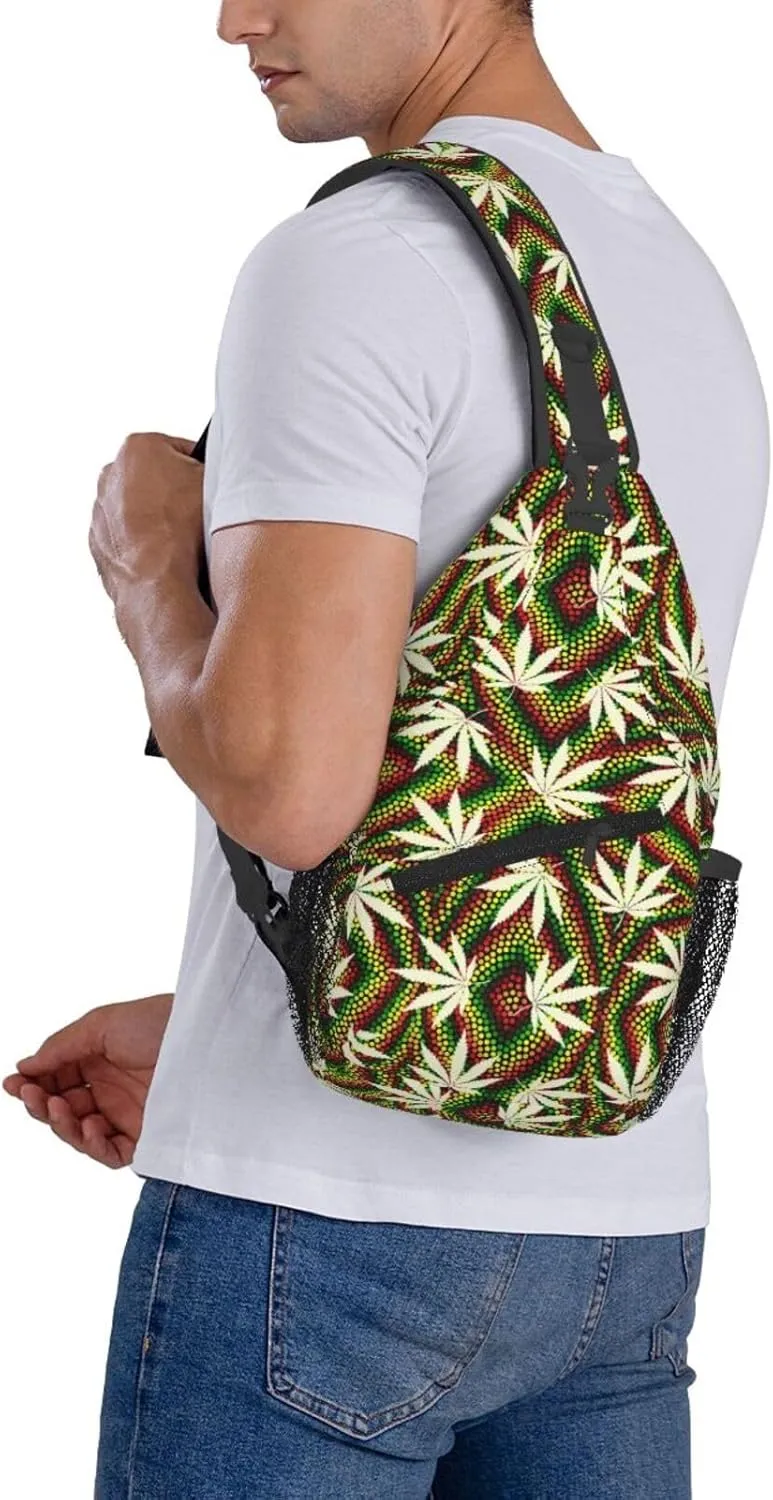 Mushroom Crossbody Bag Adjustable Sling Bag Casual Chest Bags Travel Shoulder Backpack