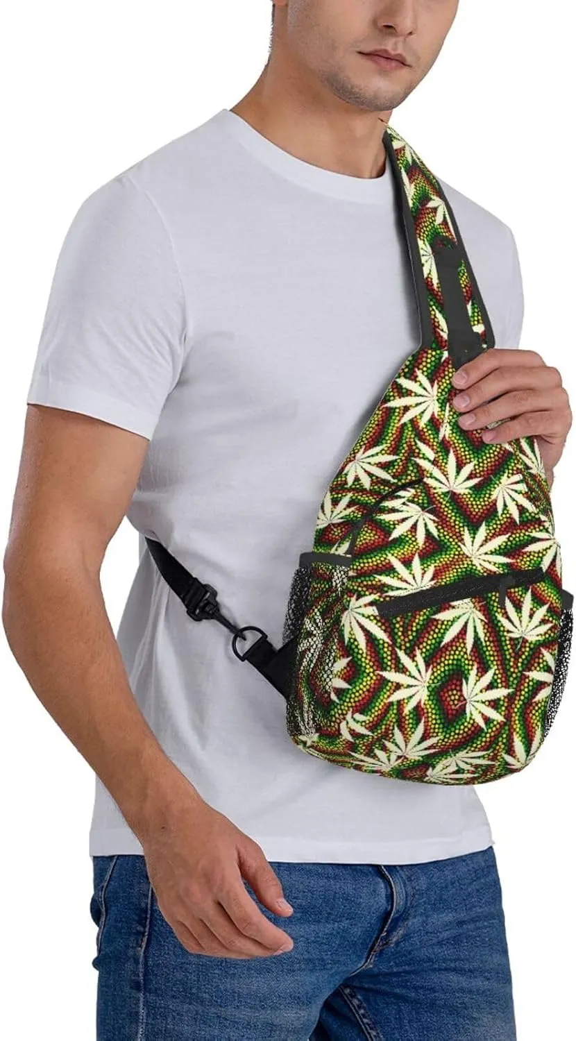 Mushroom Crossbody Bag Adjustable Sling Bag Casual Chest Bags Travel Shoulder Backpack