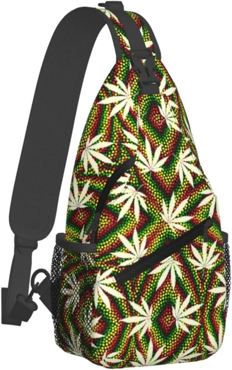 Mushroom Crossbody Bag Adjustable Sling Bag Casual Chest Bags Travel Shoulder Backpack