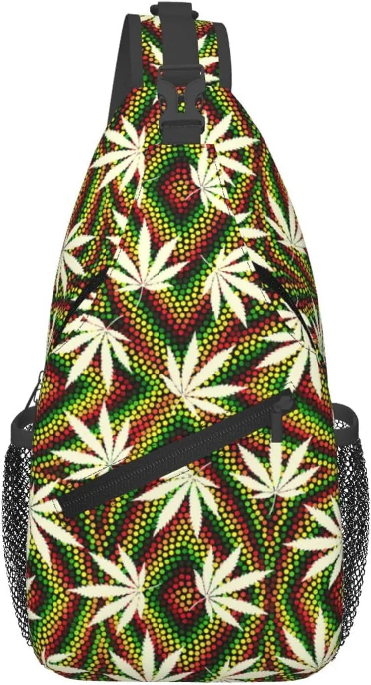 Mushroom Crossbody Bag Adjustable Sling Bag Casual Chest Bags Travel Shoulder Backpack
