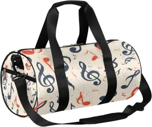 Musical Notes Rhythm Travel Duffle Bag Gym Bag for Women Men Lightweight Carry on Duffel Bag for Sports Gyms Weekend Getaway