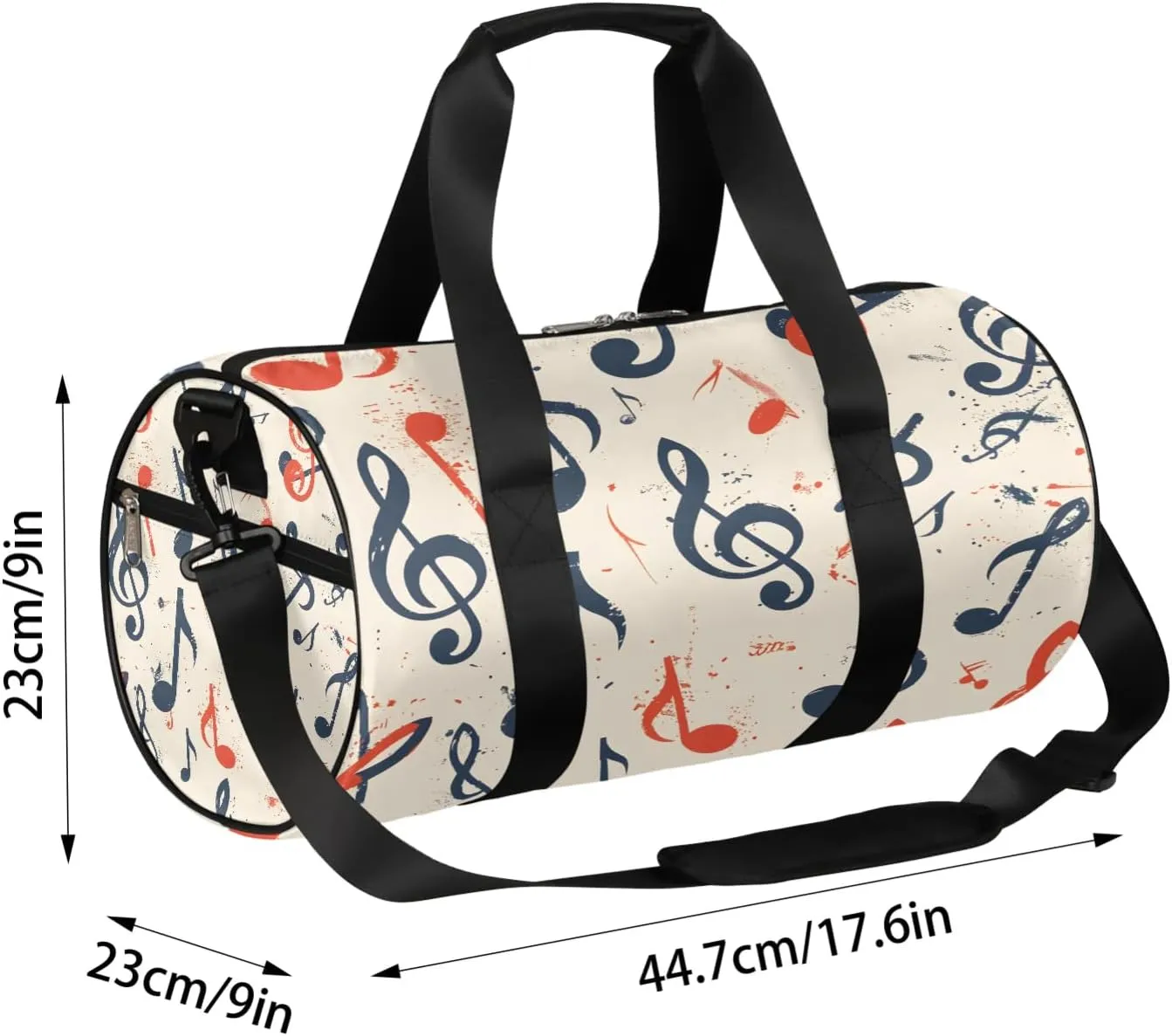Musical Notes Rhythm Travel Duffle Bag Gym Bag for Women Men Lightweight Carry on Duffel Bag for Sports Gyms Weekend Getaway