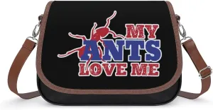 My Ants Love Me Cute Crossbody Purses for Women Leather Shoulder Bag Adjustable Shoulder Strap Handbag