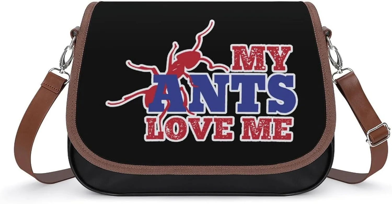 My Ants Love Me Cute Crossbody Purses for Women Leather Shoulder Bag Adjustable Shoulder Strap Handbag