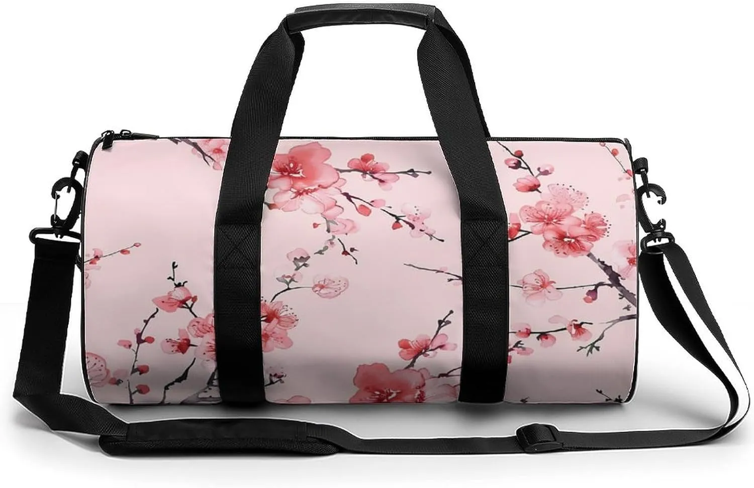 Nature Cherry Flowers Lightweight Gym Bag for Men Women Travel Duffel Bag Sports Workout Bag with Adjustable Strap