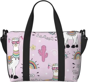 No Drama Llama Travel Bag for Women Men Weekender Bags Carry on Overnight Bag Tote Bag Yoga Gym Bag for Gym, Work, Travel, Weekend, Personal Items