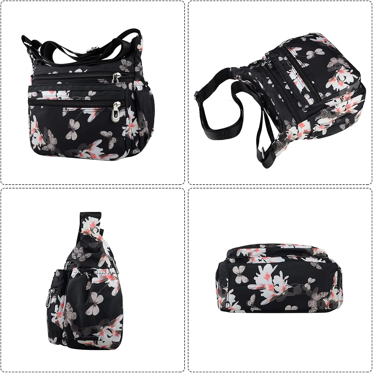 NOTAG Shoulder Bags for Women Nylon Crossbody Bags Waterproof Lightweight Messenger Purses and Handbags