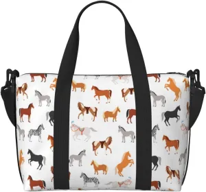 Novastar Laptop Tote Bag for Women Work - Cute Horse Donkey Zebra Pony Overnight Weekender Bags for Women Travel, Gym Bag for Women Men, Personal Item Crossbody Travel Bags for Women Men Carry On
