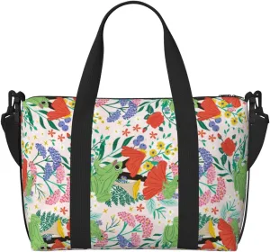 Novastar Laptop Tote Bag for Women Work - Mushroom and Frogs Overnight Weekender Bags for Women Travel, Gym Bag for Women Men, Personal Item Crossbody Travel Bags for Women Men Carry On