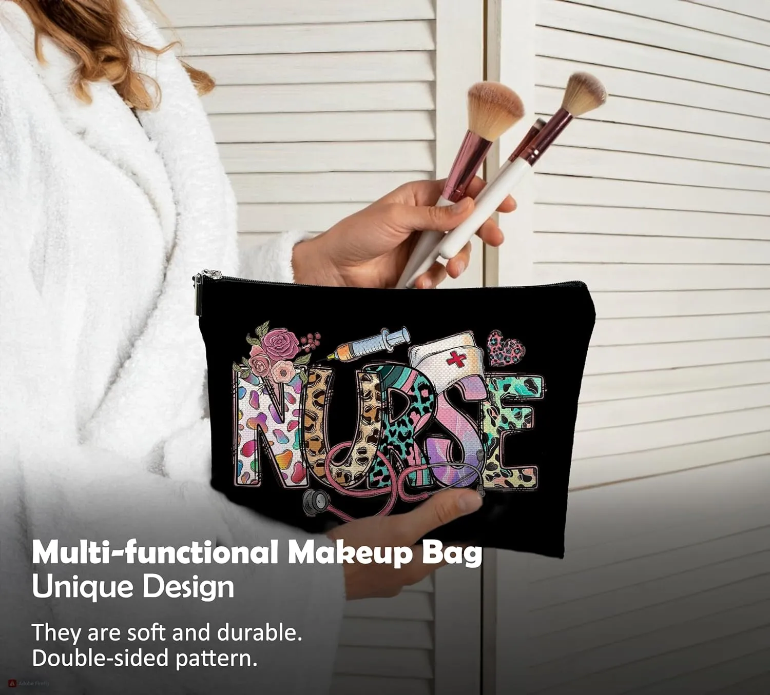 Nurse Makeup Bags,Nurse Gifts for Women,Nurse Cosmetic Bags With Zipper,Nurse Gifts for Nursing Student,Student Nurse Gifts
