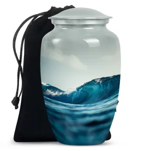 Ocean Waves Cremation Customized Urns For Human Ashes - Funeral Urn
