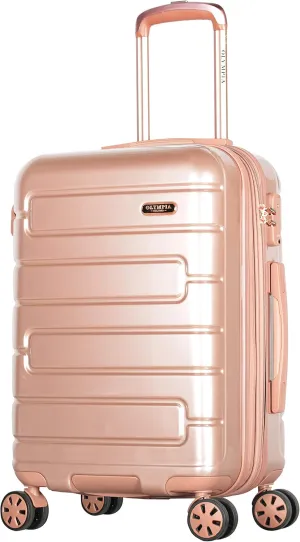 Olympia U.S.A. Nema 25-inch Luggage Expandable Lightweight Hardside Double 4 Wheel Spinner Suitcase with TSA Lock and Hidden Laptop Compartment