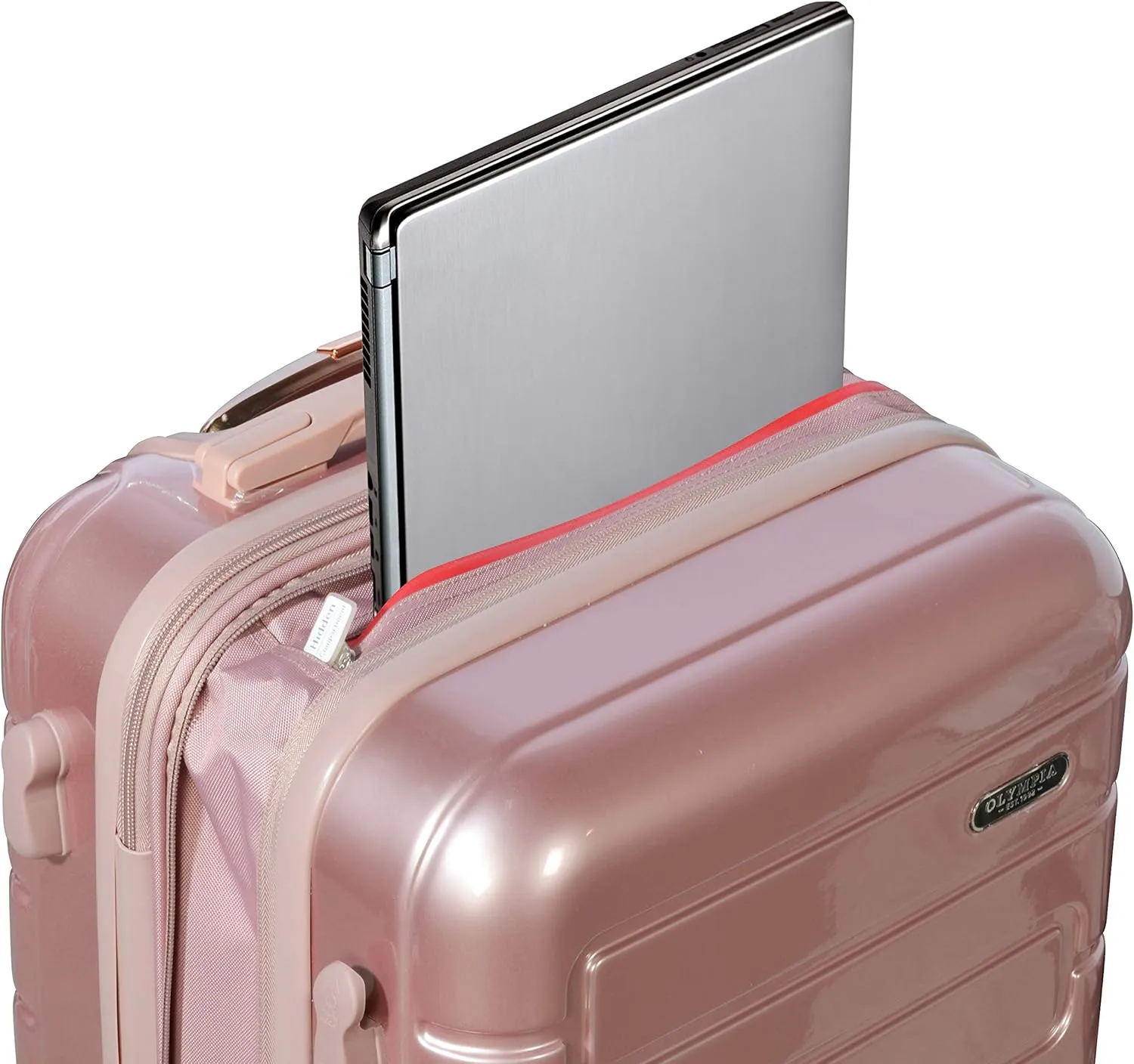 Olympia U.S.A. Nema 25-inch Luggage Expandable Lightweight Hardside Double 4 Wheel Spinner Suitcase with TSA Lock and Hidden Laptop Compartment