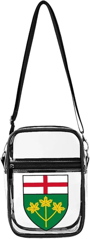 Ontario Canada Canadian Cute Crossbody Purses Unisex Transparent Shoulder Bag Adjustable Strap Handbag