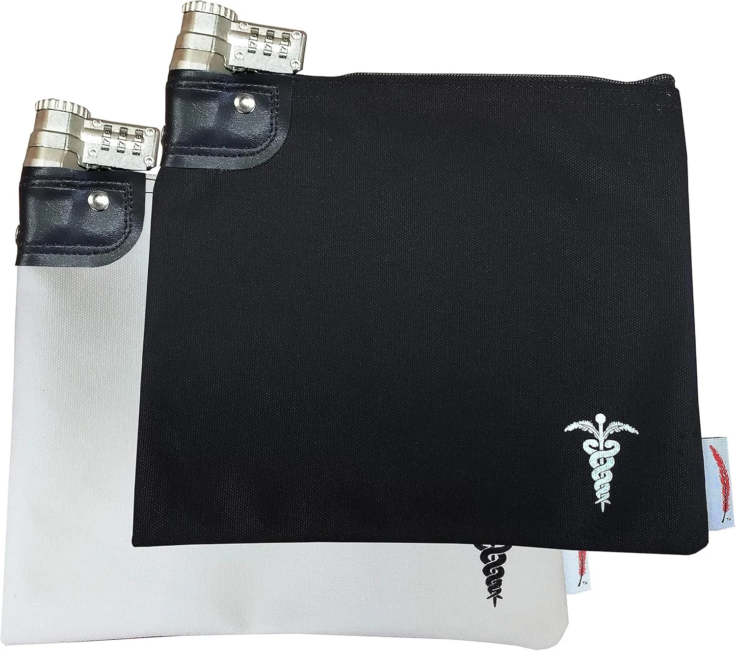 Opioid Anti Diversion Bag Combination Keyed Lockable Storage Case (Black)