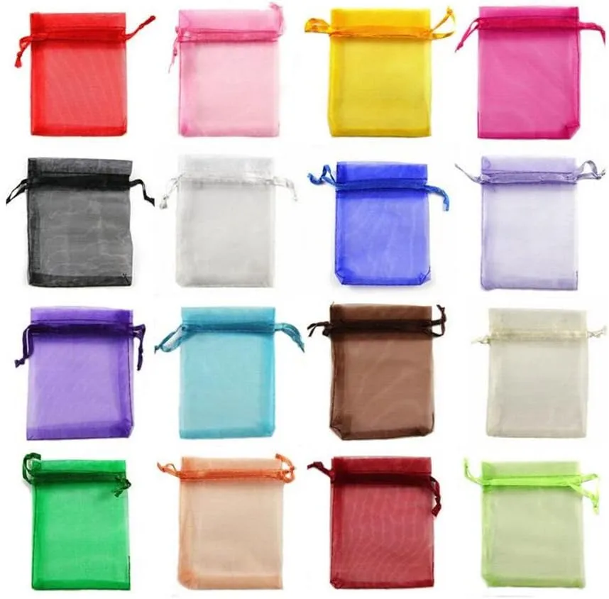 Organza Wedding Party Favor Bags- Package of 100 (5"x7", Grey)