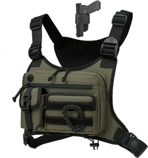 Outdoor Chest Bag For Men and Women, Tactical Vest For Running, Cycling, EDC Chest Pack Rig For Sports and Workouts