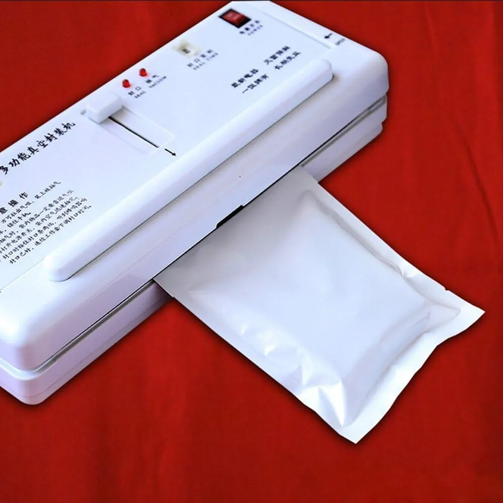 PABCK 500 Pieces White Metallic Mylar Foil Open Top Sealable Bags 2.4x3.5 inch (2x3.1 inch Inner Size) Vacuum Heat Seal Pouches for Food Storage Packaging with Tear Notches