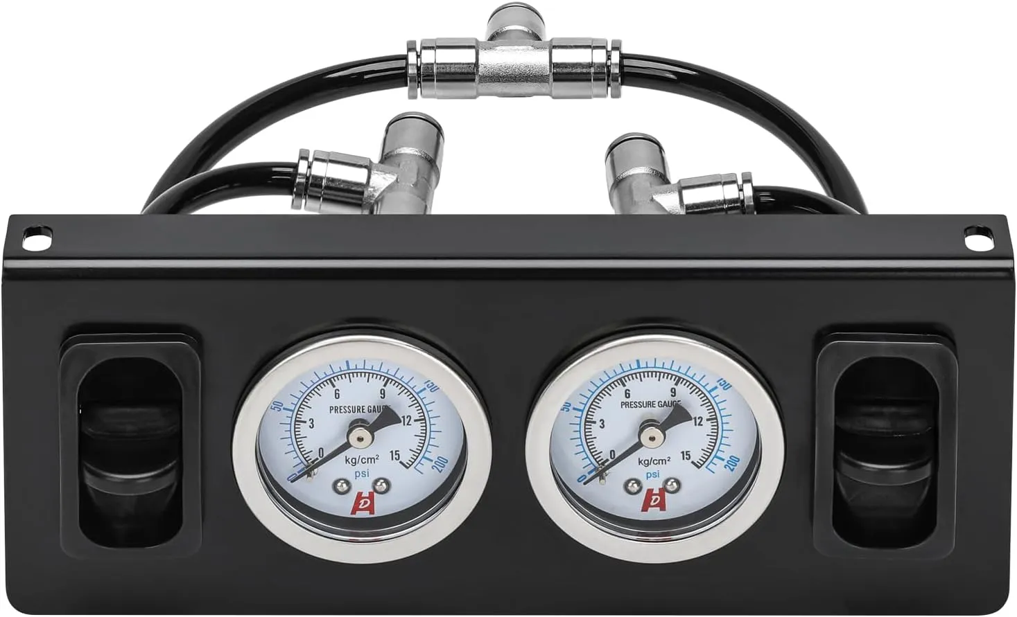 Panel Paddle Valve Switch with Two Air Suspension Pressure Gauge, Air Fittings, Contorl Air Bags in Car Suspension System