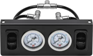 Panel Paddle Valve Switch with Two Air Suspension Pressure Gauge, Air Fittings, Contorl Air Bags in Car Suspension System